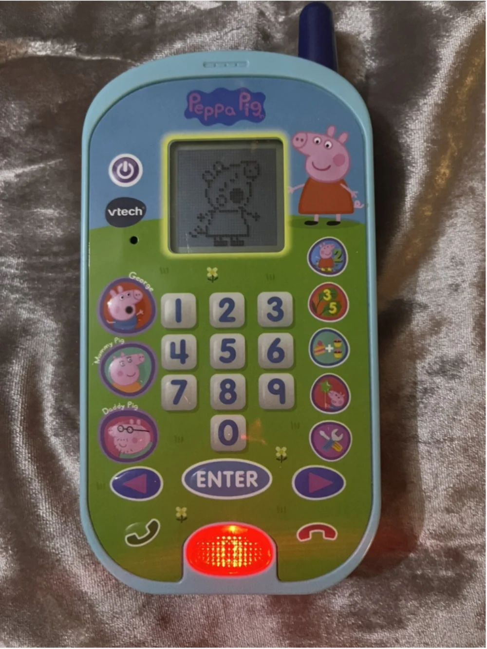 V-tech Peppa Pig Lets Chat Learning Phone Pretend Play Phone Education Toy